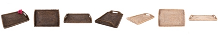 Artifacts Trading Company Rattan Rectangular Tray, High Handles